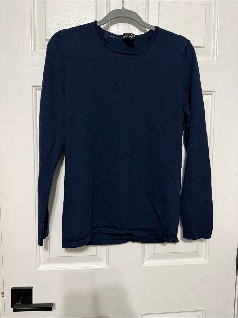 Lord & Taylor Women's Navy Crew Neck Sweater